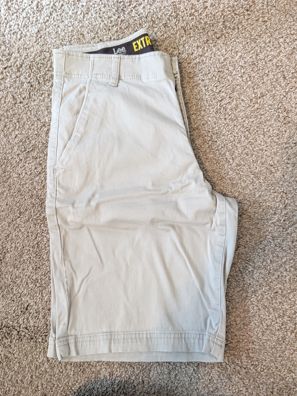 Lee Men’s Khaki Flat Front Chino Shorts